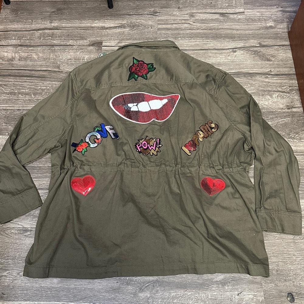 Mutual Weave Women’s Olive Utility Jacket with Drawstring Waist - Picture 3 of 13